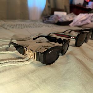 Versace Black and Gold Sunglasses